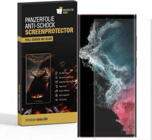 Protectorking Schutzfolie 1x 9H Nano-Glass für Samsung Galaxy S23 Ultra FULL CURVED 3D KLAR, (1-Stück), klar