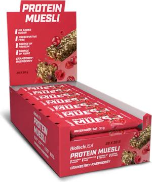 Proteinriegel - Box Mit Protein Müsliriegel (28x30g) - Cranberries Himbeeren