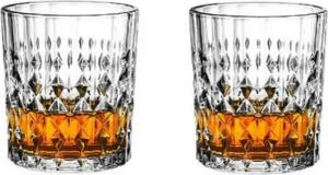 Provance Whiskyglas Sets, anmutige Tumbler für Whisky und Rum mit Relief, 2-tlg.