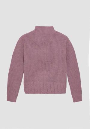 Pullover im Boxy-Schnitt mit Stehkragen