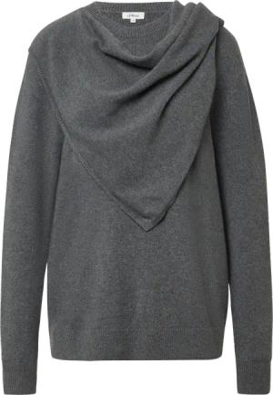 Pullover mit fixiertem Schal