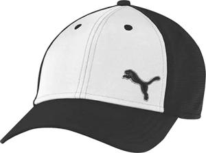 Puma Back 9 Stretch Mesh Fit Black Herren Golf Cap 908271 01