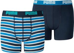 Puma Basic Boxer Printed Stripes Boxershorts Jungen Kinder Unterhose 2 er Pack