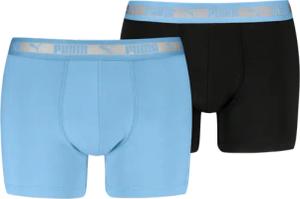 PUMA Boxershorts "PUMA MEN CHROMATIC WAISTBAND BOXERS 2P" 2er Pack, elastischer Logobund, ohne Eingriff
