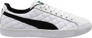 Puma Clyde gekleidet Teil Deux fm weiße Leder Schnürung Herren Trainer 363636 01