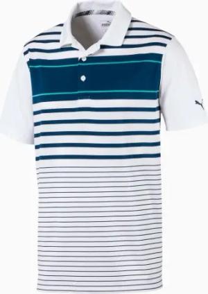 Puma Cobra Spotlight Striped Casted Sport Golf Polo Shirt 577882 16