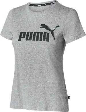 Puma Damen T-Shirt ESS Logo Tee, aus reiner Baumwolle (Grau, M)