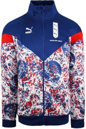 Puma England 3 Löwen Ärmeln Zip Up Blue Red Men Football Track Jacke 656883 01