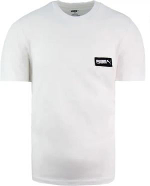 Puma entspannte Fit-Logo T-Shirt Kurzarm Crew Hals Herren weißes T-Shirt 582687 02