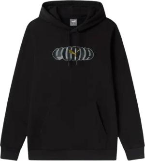 Puma Ess graphic hoodie Black Sweatshirts polar jerseys for Men.