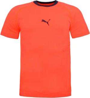 Puma Evotrg Herren EvoCnit Training Top Top Short Sleeve T-Shirt Fiery Coral 655332 06