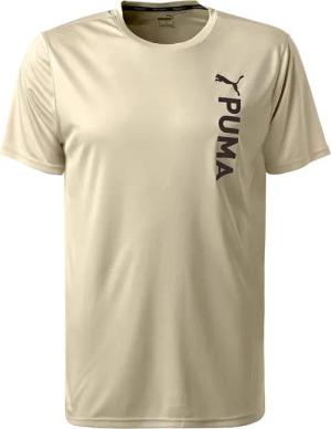 PUMA Herren T-Shirt beige Mikrofaser/Funktion uni mit Motiv