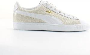 Puma -Korb Krokodil weiße Leder Herren Schnürungstrainer 358872 01