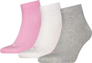 PUMA Kurzsocken "PUMA UNISEX QUARTER PLAIN 3P" 3 Paar, 3 Paar tlg. Atmungsaktiv, Rippenbündchen, weiche Baumwollmischung