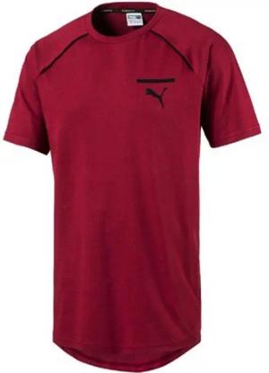 Puma Mens Evolution Core T-Shirt Casual Sports Top Burgund 573337 09