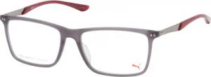 Puma PU 0096O 008, inkl. Gläser, Rechteckige Brille, Unisex