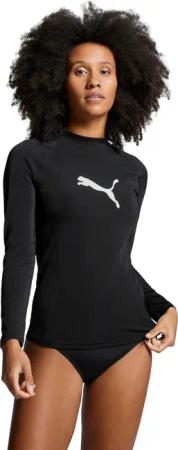 PUMA Rash Guard "SWIM WOMEN LONG SLEEVE RASH GUARD" Logodruck, langärmelig, funktionelle Passform