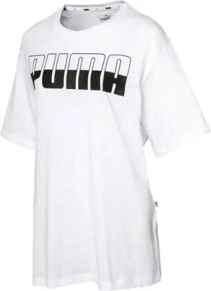 Puma Rebel Boyfriend Logo weiße Damen T-Shirt Top 855056 02