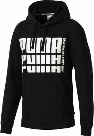 Puma Rebel Fett grafische Langarmpullover Schwarzer Hoodie 853387 01