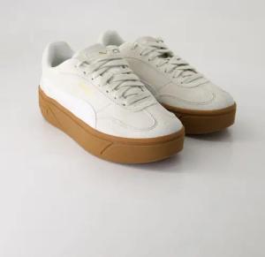 Puma Schuhe - Puma Club II Era Platform Veloursleder (Beige, Gr. 40 ½)