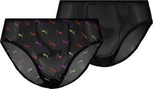 PUMA Slip "PUMA WOMEN PRINTED MESH BRIEFS" 2er Pack, mit buntem allover Print, mit Mesh-Details