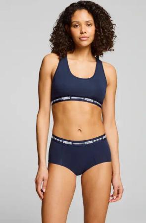 PUMA Sport-Bustier "PUMA WOMEN RACER BACK TOP 1P HANG" Racerback-Rücken, Logo-Unterbrustband, ohne Bügel, elastisch