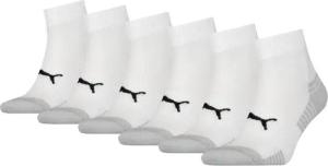 PUMA Sport gepolsterte Quarter-Socken 6er-Pack Weiß