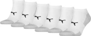 PUMA Sport gepolsterte Sneaker-Socken 6er-Pack Weiß