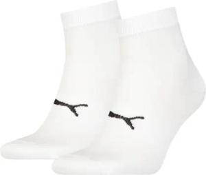 PUMA Sport leichte Unisex-Quarter-Socken 2er-Pack Weiß