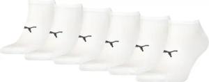 PUMA Sport leichte Unisex-Sneaker-Socken 6er-Pack Weiß
