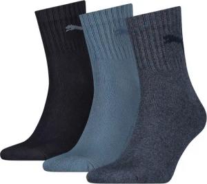 PUMA Sportsocken short crew (3-Paar) gepolsterte Frottee-Sohle, atmungsaktiv