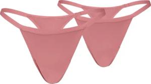 PUMA String "PUMA WOMEN MICROFIBER TANGA STRINGS" 2er Pack, mit elastischem Bund, Logodruck hinten, Mid-Rise Design