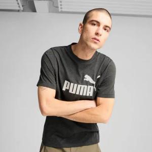PUMA T-Shirt ESS NO. 1 LOGO HEATHER TEE Regular Fit, Kurzarm, Rundhalsausschnitt, meliertes Design
