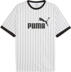 PUMA T-Shirt ESS STRIPED JERSEY Relaxed Fit, Kurzarmdesign, mit V-Ausschnitt