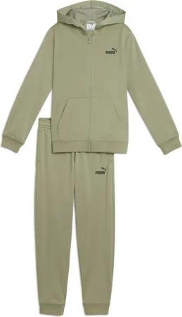 PUMA Trainingsanzug "HOODED FULL-ZIP POLY SUIT B" 2 Stk. mit Kapuze und Jerseyfutter, mit Kängurutaschen