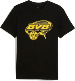 PUMA Trainingsshirt BVB FTBLCULTURE TEE Regular Fit, Kurzarm, Rundhalsausschnitt, aus Baumwolle