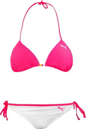 Puma Triangle Bikini Reversible White Pink Swimwear 554322 02