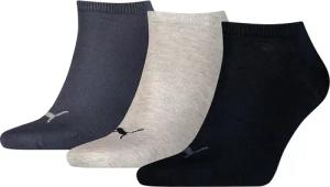Puma Unisex Sneakersocken für Erwachsene, 3er-Pack (Marineblau/Hellgrau/Schwarz)