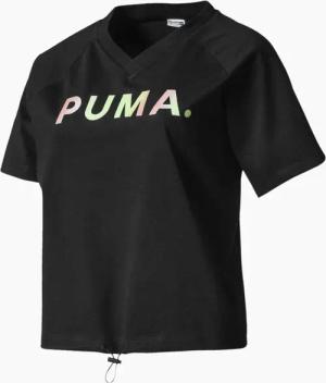 Puma v Hals Damen Tee Grafikmarke T-Shirt Black 595221 01