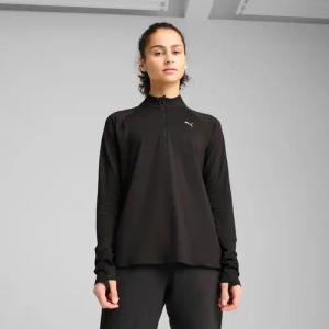Puma Velocity Cloudspun 1/4 Zip Laufshirt Damen-Schwarz