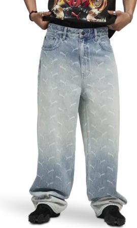 Puma X A$ap Denim Open Hem Pants Herren Hosen - Blau - Größe XL - Baumwoll-Denim