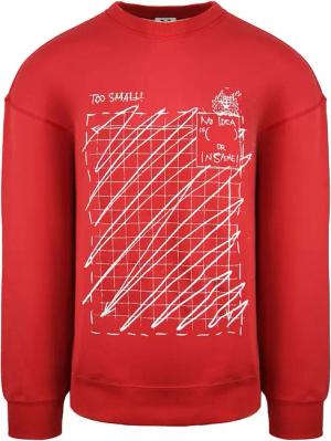 Puma x Michael Lau Long Sleeve Crew Hals Red Mens Graphic Sweatshirt 530351 22