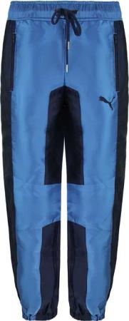 Puma x Rihanna Fenty Satin Marineblaue Jogginghose für Damen