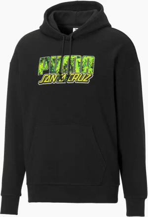 Puma x Santa Cruz Skateboards Langarm schwarzer Pullover Herren Hoodie 532240 01