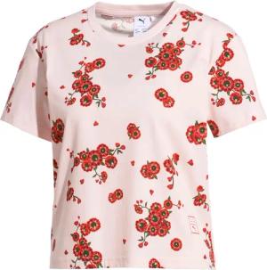 Puma x Sue Tsai Womens T-Shirt überall über Druckt-Shirt Pink 578221 99