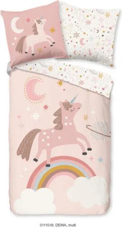 Pure Bettwäsche einhorn bettwäsche 135x200 sale mit reißverschluss, Microfaser, 2 teilig, bettwäsche 135x200 microfaser sale warm weihnachten 135x200 bettbezug