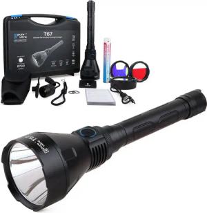 PureUltra LED Taschenlampe T67, 1400m Reichweite, 6700Lm, Search & Rescue, Farbfilter für Einsätze