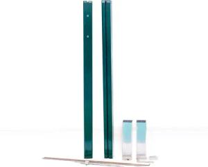 Quadratische Tennispfosten aus grünem Aluminium