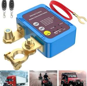 QUBEBU 12V 240A KFZ Auto Batterie Trennschalter Stromschalter Isolator Autobatterie-Ladegerät (Batterie: 2 * eingebaute CR2025-Batterie (im Lieferumfang enthalten)