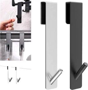 QUBEBU Handtuchhaken Handtuchhalter ohne Bohren, 2er/4er Set, Handtuchhaken Bad Edelstahl, rahmenlose Glastür, (Hängendes Handtuch, Gummibürste, Badeanzug, Bademantel, Mantel, etc., Ideal für Hotel Küche Büro, als praktische Klebehaken)